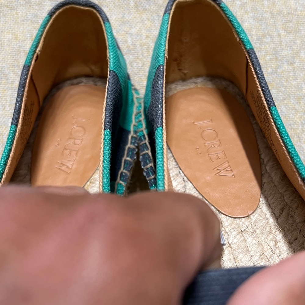 ❤️J Crew Espadrilles Women Striped Canvas Slip On - Picture 4 of 8